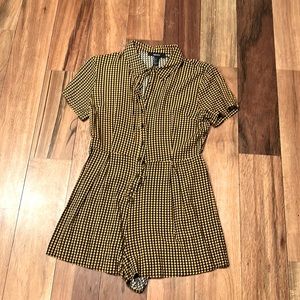 Forever 21 checkered collared Romper